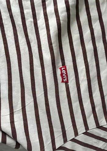 levis kahverengi cizgili,oversize tişört - Görsel 4