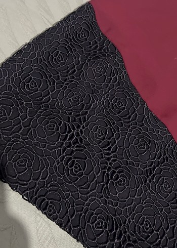 Bordo Düğmeli Midi Elbise - Görsel 2