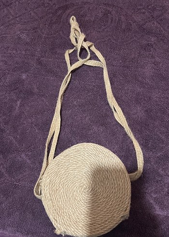 Bej Nakışlı Bohem Örgü Kadın Çapraz Çanta - Görsel 4