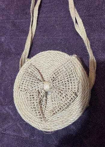 Bej Nakışlı Bohem Örgü Kadın Çapraz Çanta - Görsel 2
