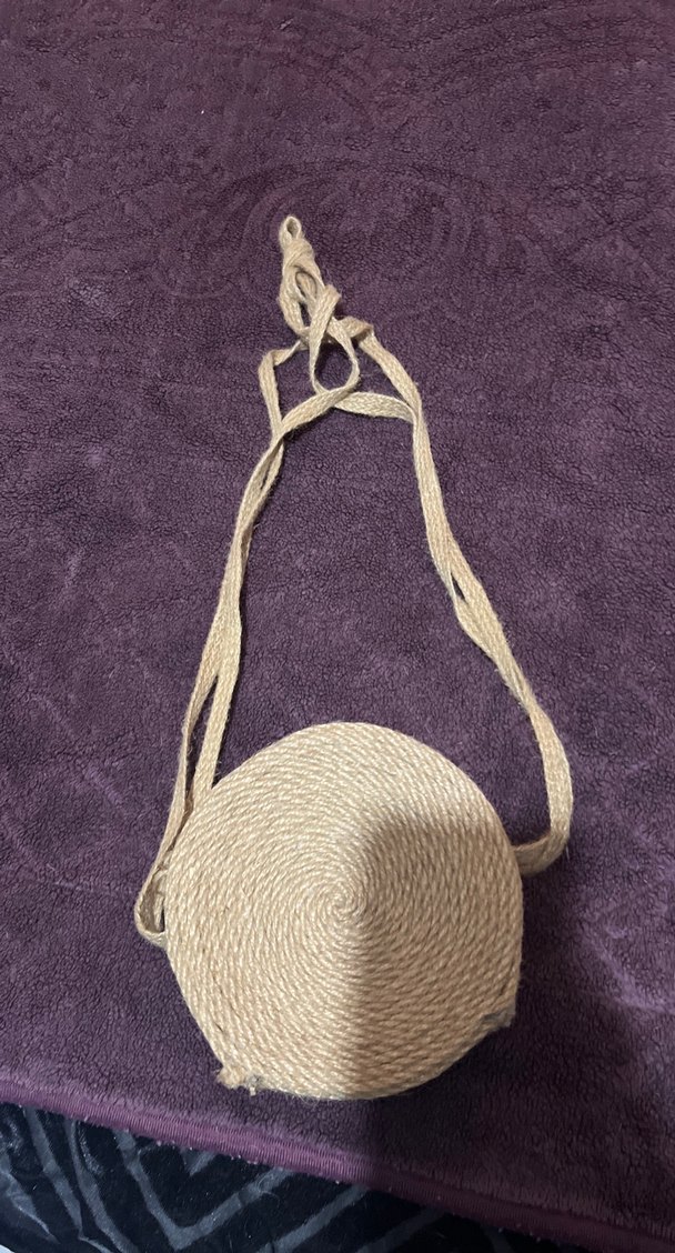 Bej Nakışlı Bohem Örgü Kadın Çapraz Çanta - Görsel 4