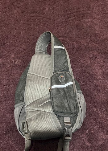 Gri Fermuarlı Omuz Çantası - Görsel 2