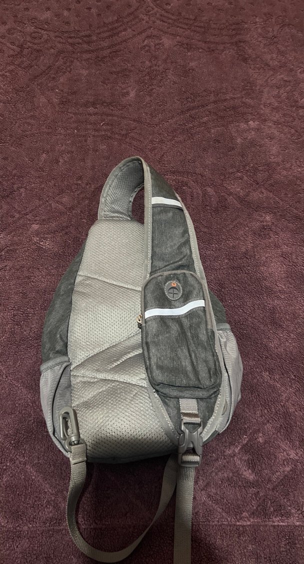 Gri Fermuarlı Omuz Çantası - Görsel 2