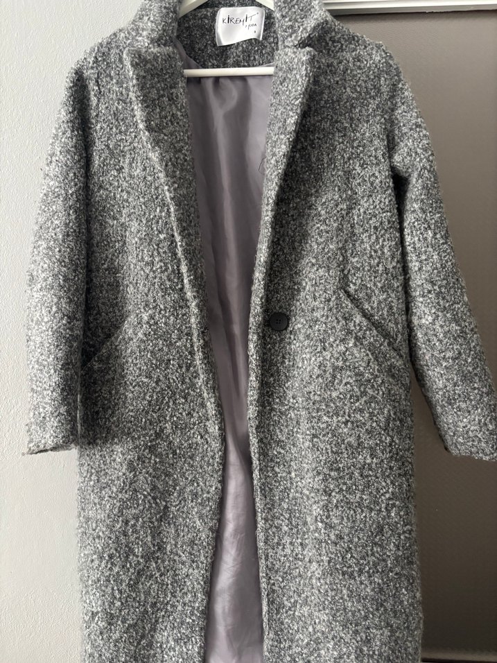 Gri  Kadın Kaban - Görsel 3