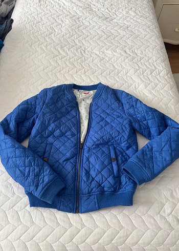 Mavi Fermuarlı Kadın Ceket - Görsel 2