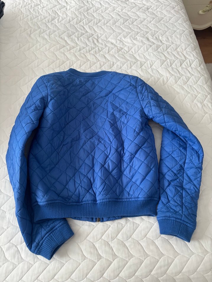 Mavi Fermuarlı Kadın Ceket - Görsel 3