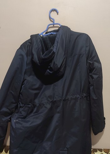 Kadın Lacivert Midi Fermuarlı Ceket - Görsel 4