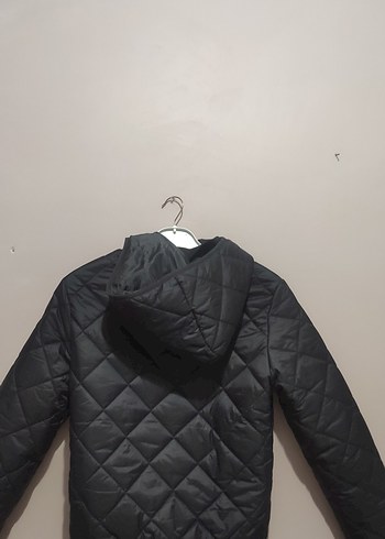 Siyah Kapitone Kadın Mini Mont - Görsel 3