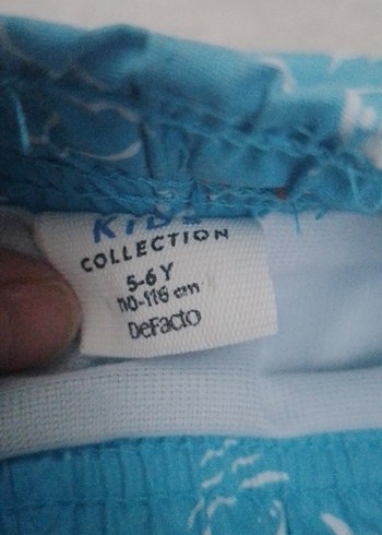 Mavi Baskılı Erkek Çocuk Mayo Şortu - Görsel 4