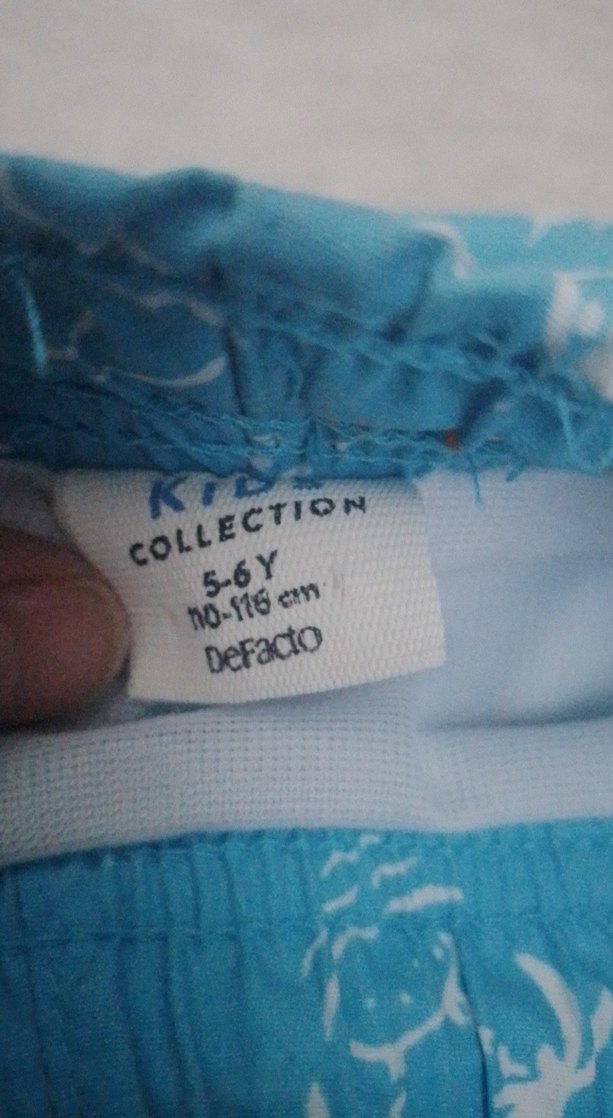 Mavi Baskılı Erkek Çocuk Mayo Şortu - Görsel 4