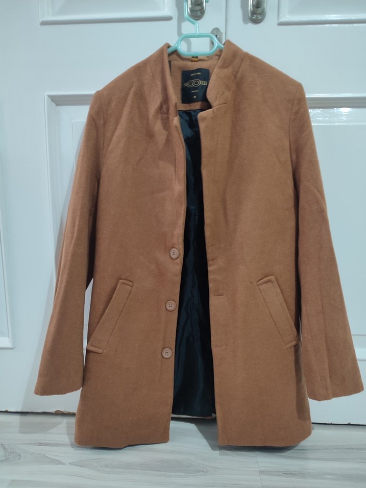 Düğmeli Kahverengi Erkek Kaban - Görsel 2