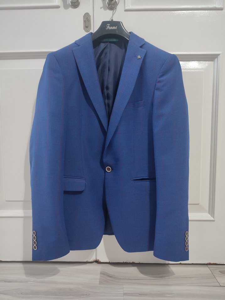 Mavi Modern Klasik Erkek Takım Ceket - Görsel 2