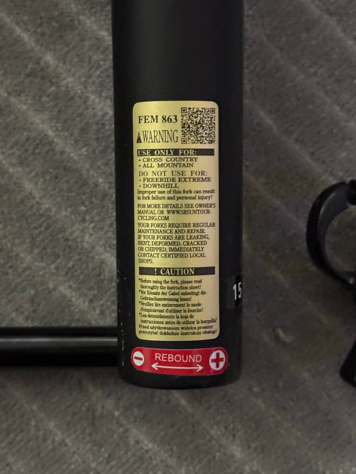 SR SUNTOUR 32mm 120 travel bisiklet maşası - Görsel 3