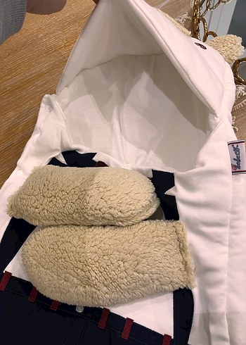 Kahverengi Ayıcık Desenli Çocuk Uyku Tulumu,Taşıma Yuvası - Görsel 4