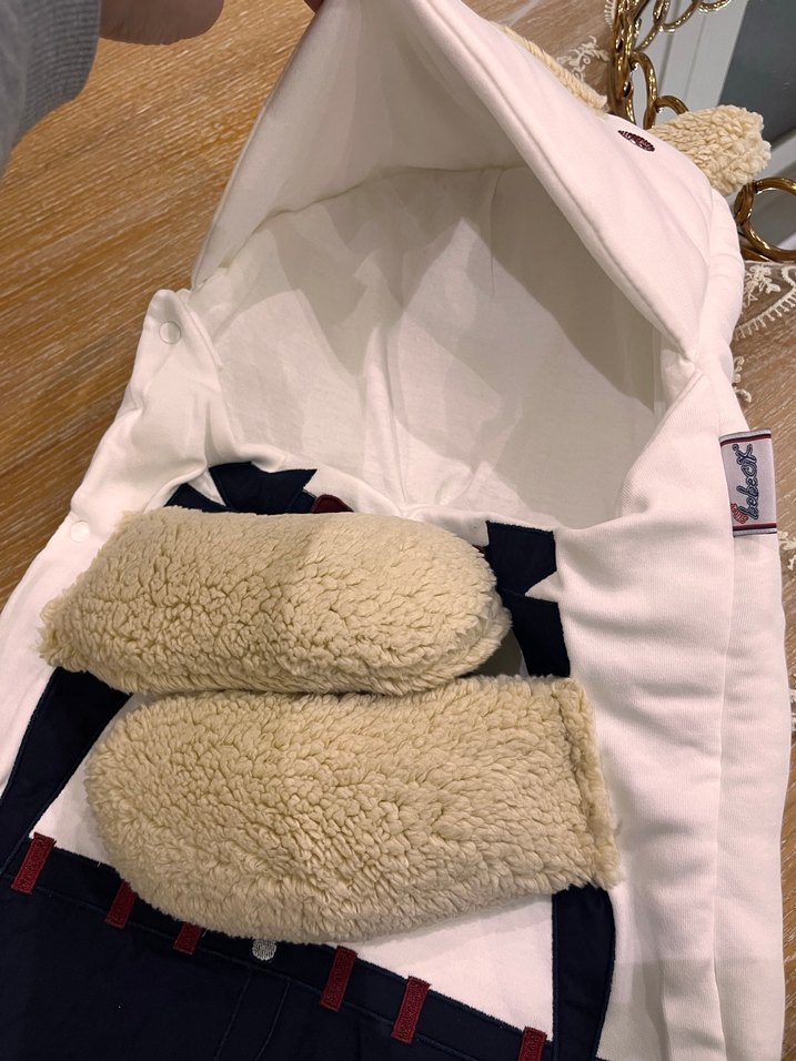 Kahverengi Ayıcık Desenli Çocuk Uyku Tulumu,Taşıma Yuvası - Görsel 4