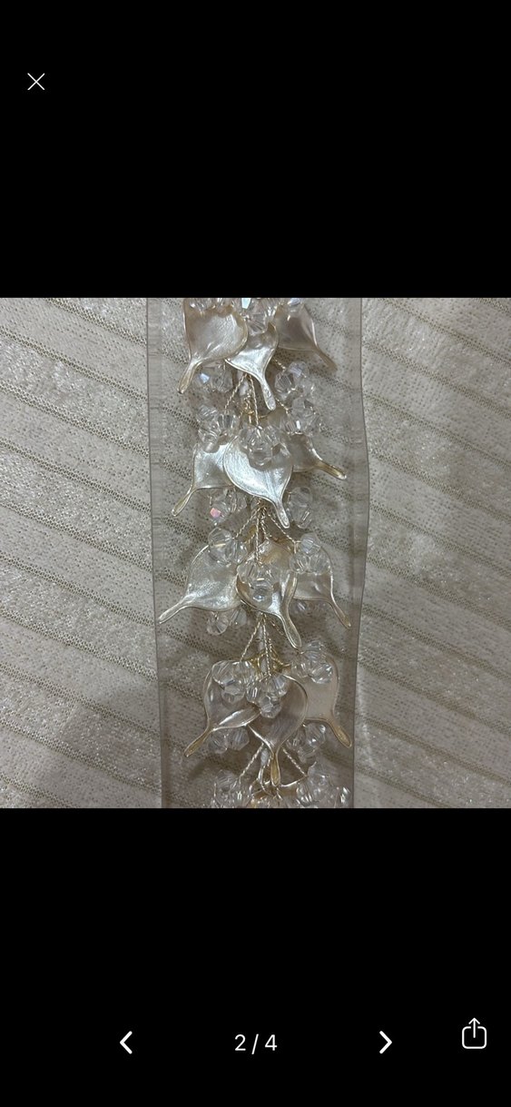 Beyaz Boncuklu Bohem Saç Aksesuarı - Görsel 3