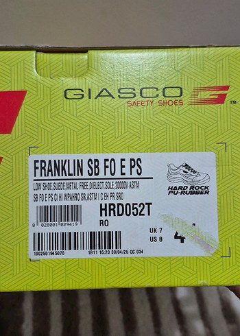 Giasco Franklin Elektrikci Ayakkabisi 41 Numara - Görsel 4