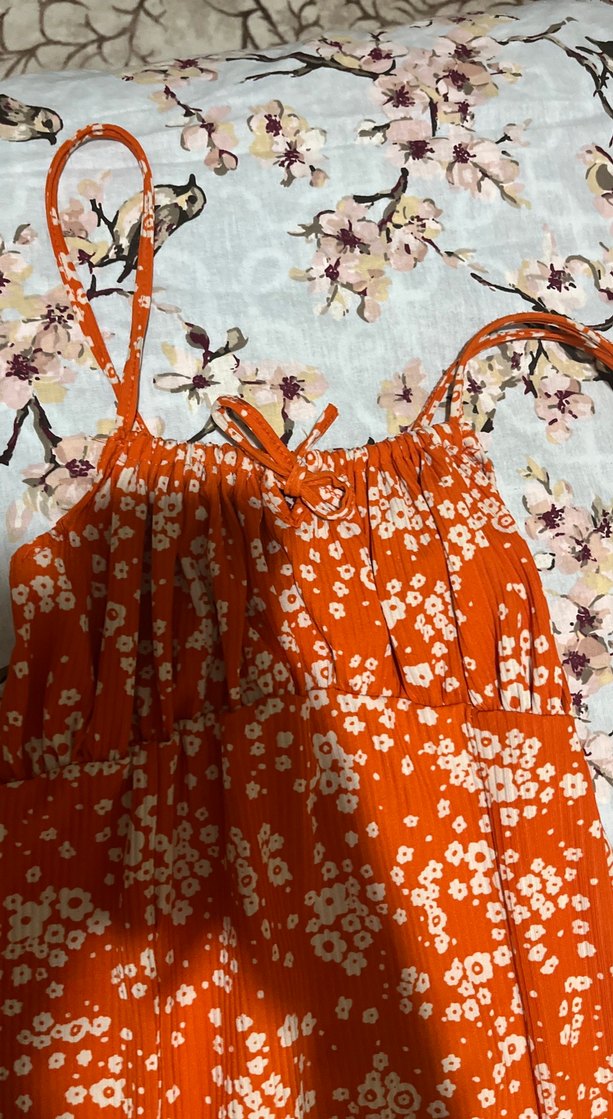 Kadın Kahverengi Çiçekli Uzun Bohem Elbise - Görsel 4