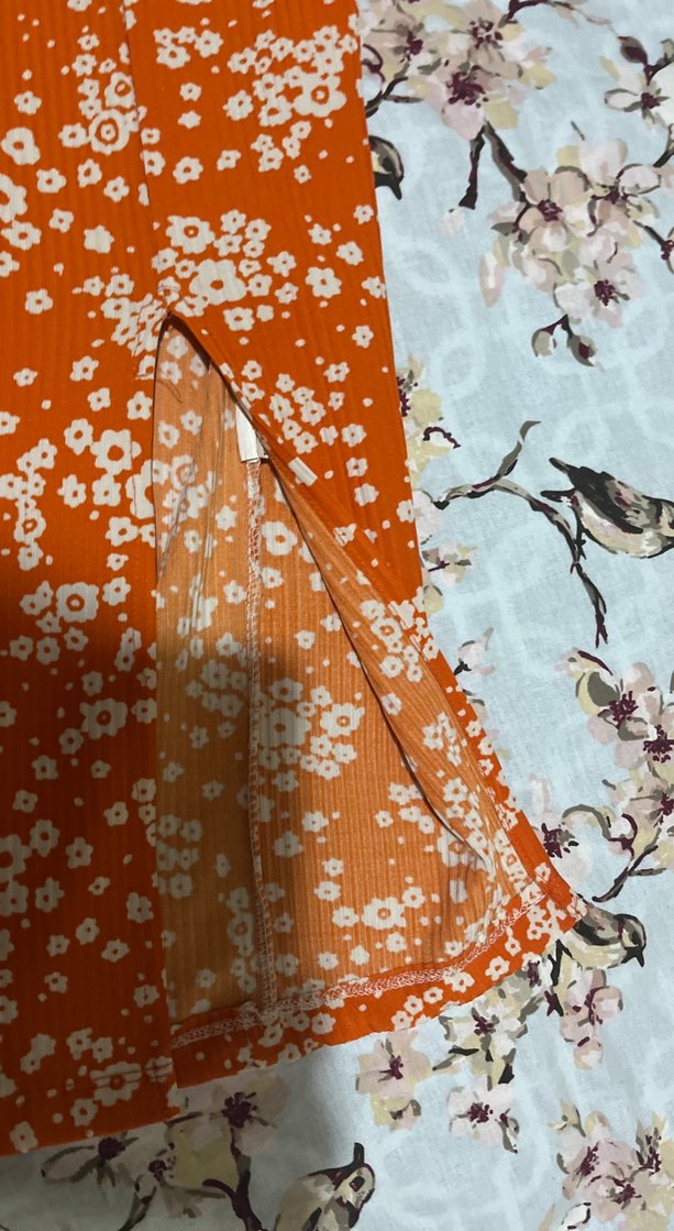 Kadın Kahverengi Çiçekli Uzun Bohem Elbise - Görsel 3