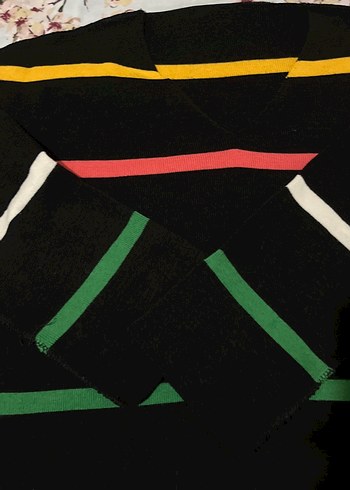 Çizgili Çok Renkli Erkek Atkı - Görsel 3