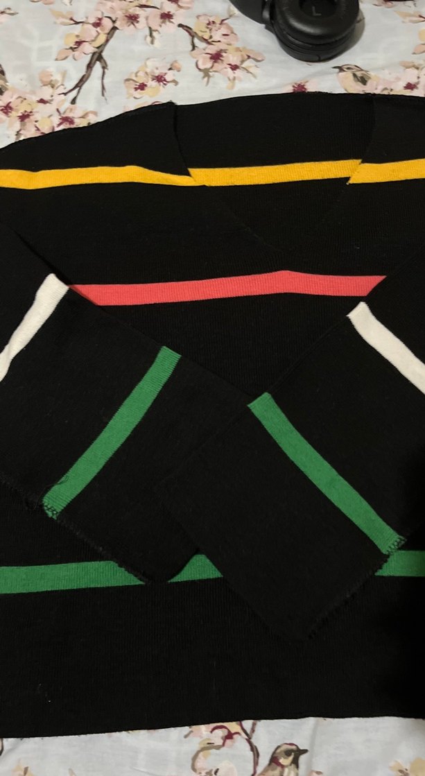 Çizgili Çok Renkli Erkek Atkı - Görsel 3