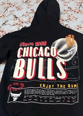 Siyah Kapüşonlu Chicago Bulls Sweatshirt - Görsel 2