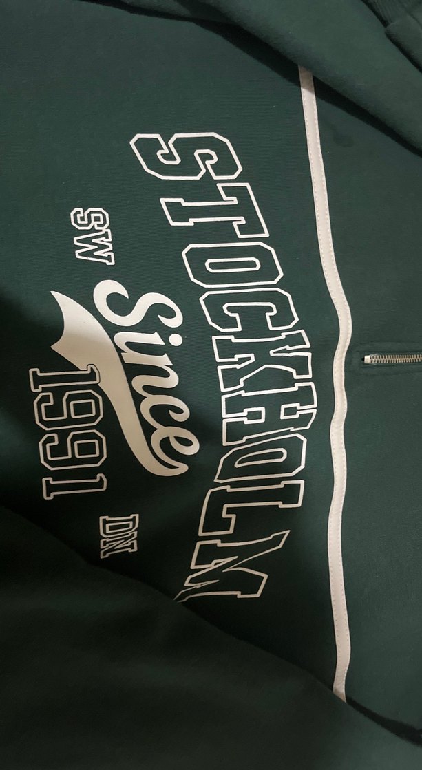 Yeşil Baskılı Yarım Fermuarlı Boğazlı Sweatshirt - Görsel 2