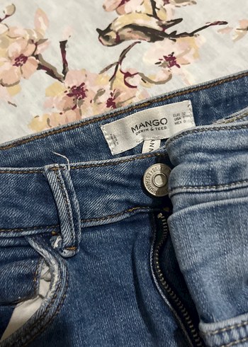 Nakışlı, Kemerli Kadın Kot Pantolon - Görsel 7