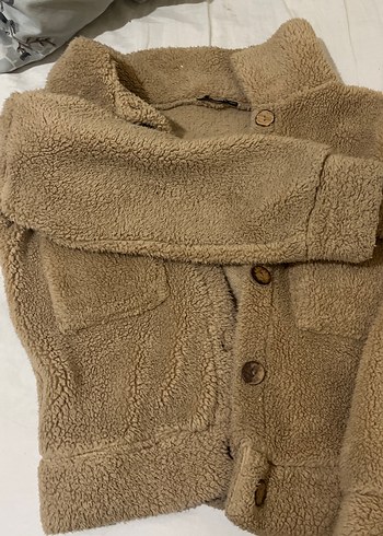 Düğmeli Kahverengi Kadın Polar Ceket - Görsel 3