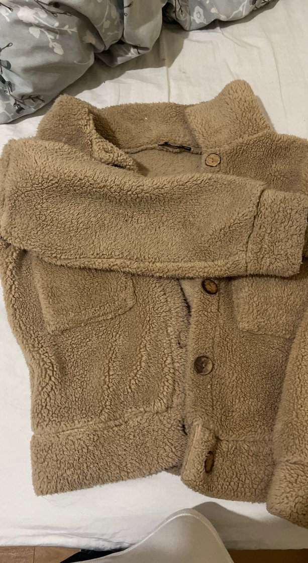 Düğmeli Kahverengi Kadın Polar Ceket - Görsel 3