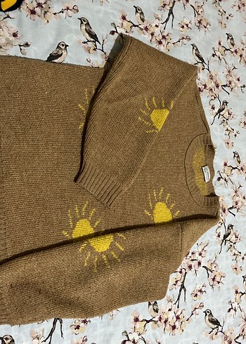 Bohem Tarz Kahverengi Örgü Kazak - Görsel 2