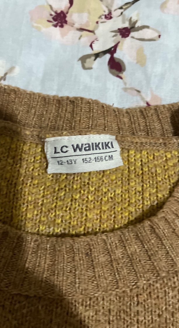 Bohem Tarz Kahverengi Örgü Kazak - Görsel 3