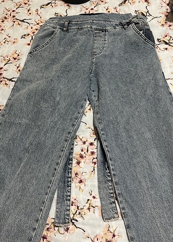 Gri Kot Midi Boy Askılı Tulum - Görsel 3