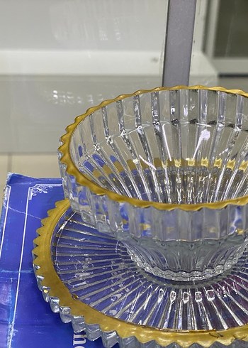 Parlak Altın Renkli dondurma kase Seti 12 parça - Görsel 2