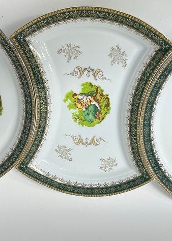 Yeşil Desenli Porselen Yemek Kabı 27 pcs - Görsel 3