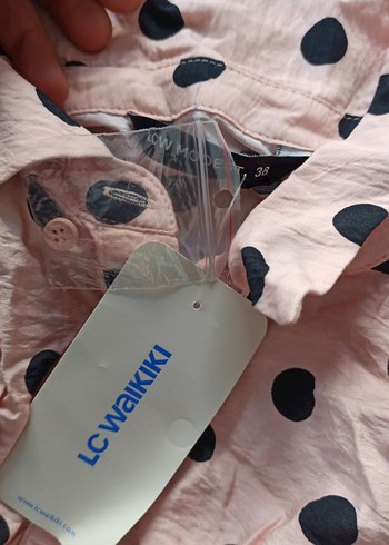 Pembe Puantiyeli Uzun Kadın Sabahlık - Görsel 3