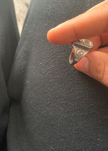 Vintage Gri Erkek Yüzük - Görsel 4