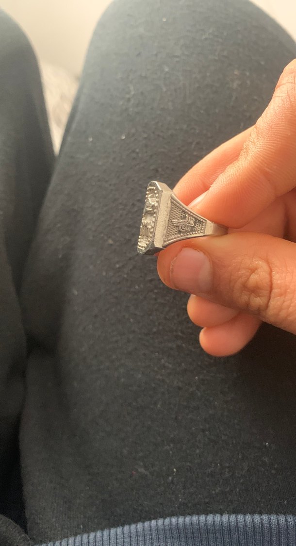 Vintage Gri Erkek Yüzük - Görsel 2