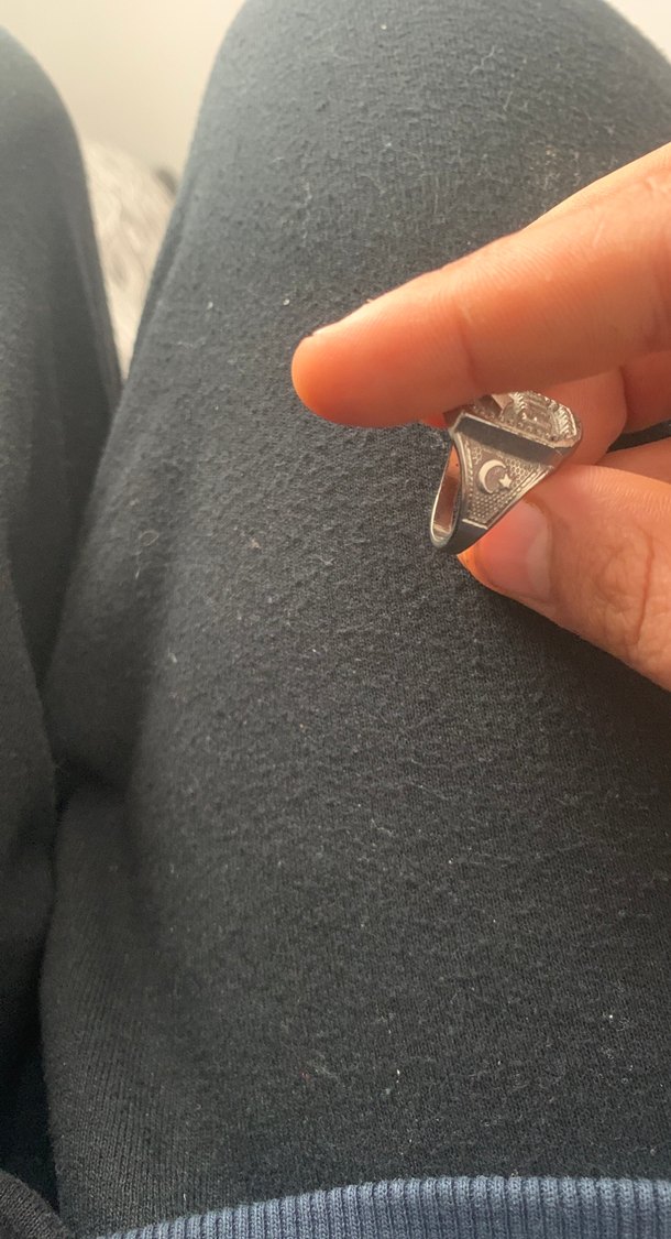 Vintage Gri Erkek Yüzük - Görsel 4