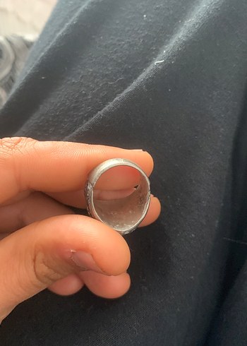 Gri Parlak Biker Erkek Yüzük - Görsel 5