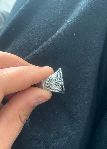 Gri Parlak Biker Erkek Yüzük - Görsel 3