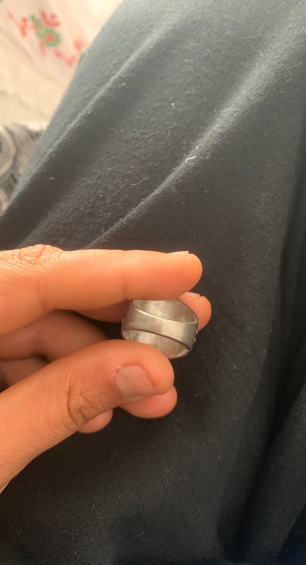 Gri Parlak Biker Erkek Yüzük - Görsel 4