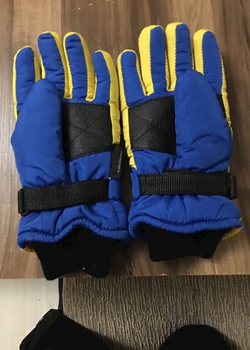 Sarı Mavi Erkek Çocuk Eldiveni Velcro - Görsel 2