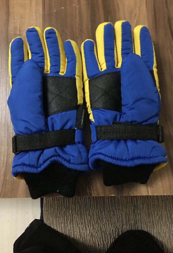 Sarı Mavi Erkek Çocuk Eldiveni Velcro - Görsel 2