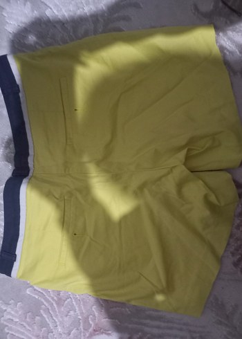 Sarı kadın Spor Midi Şort - Görsel 3