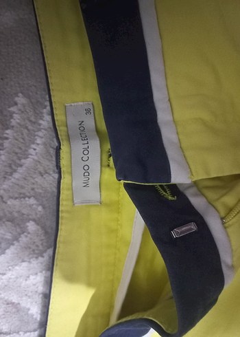 Sarı kadın Spor Midi Şort - Görsel 2