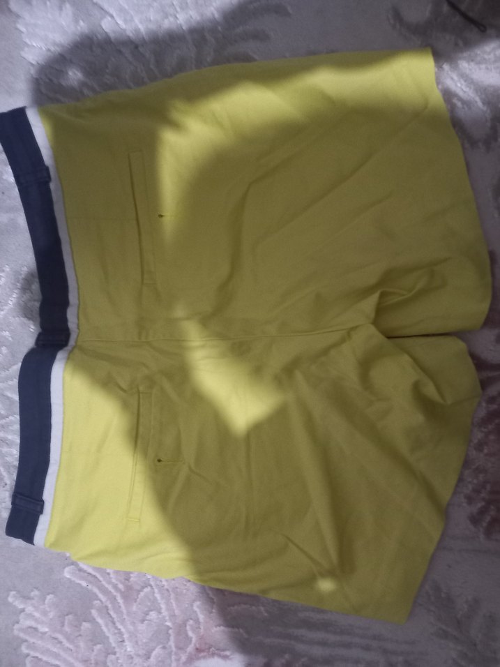 Sarı kadın Spor Midi Şort - Görsel 3