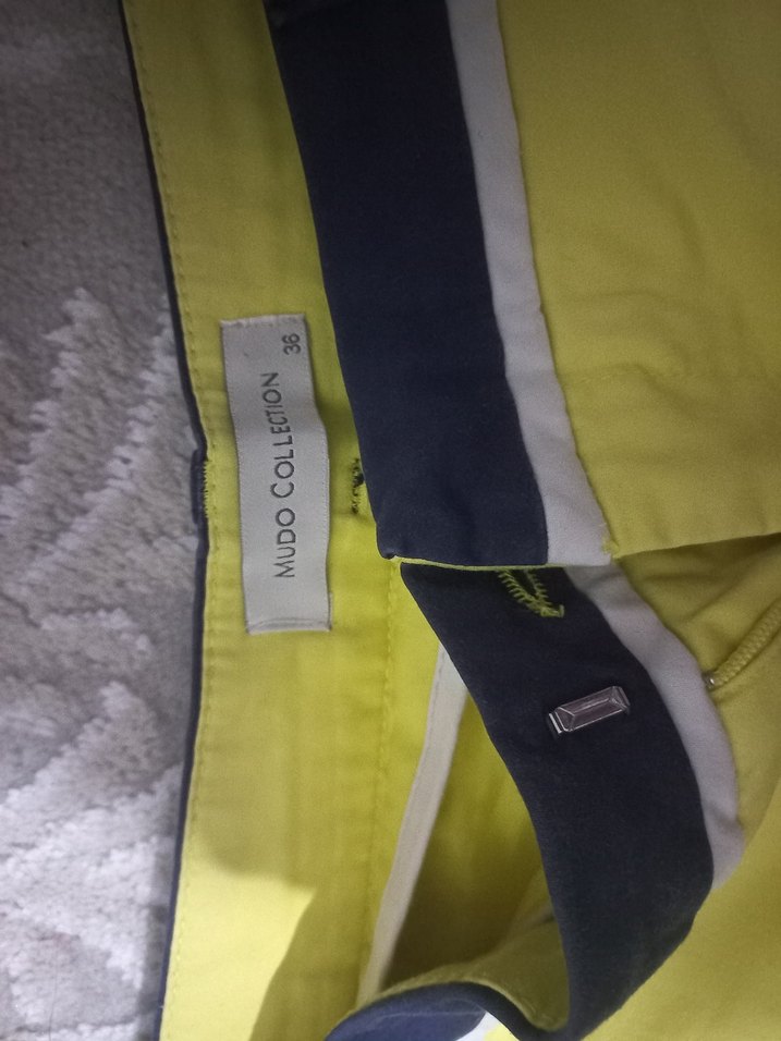 Sarı kadın Spor Midi Şort - Görsel 2