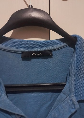 Erkek Mavi Denim Polo Tişört - Görsel 3