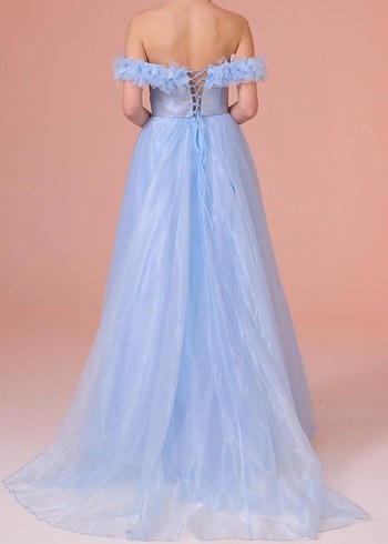 buz mavisi korseli nişanlık - Görsel 3